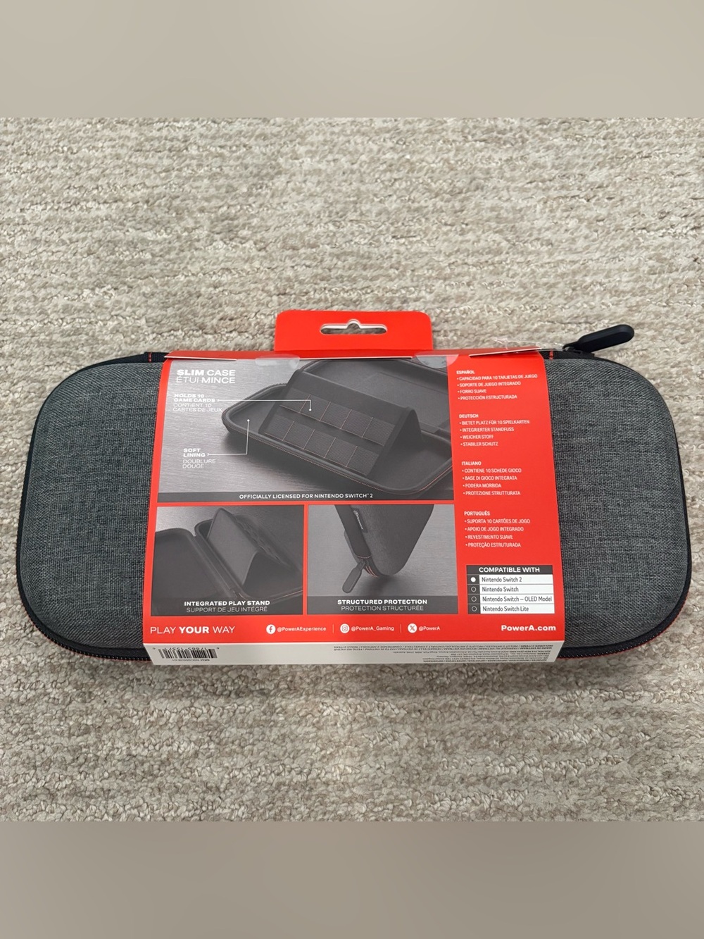 Brand New Dark Gray Nintendo Switch 2 Slim Case - Picture 4 of 8